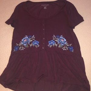 American Eagle Peplum Top
